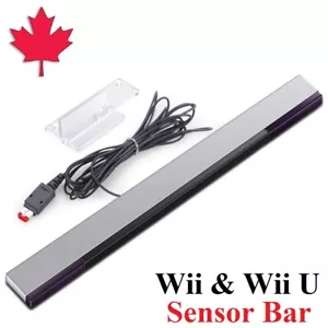  For Nintendo Wii & Wii U Sensor Bar Console Wired Infrared Ray IR Motion Stand - Picture 1 of 7