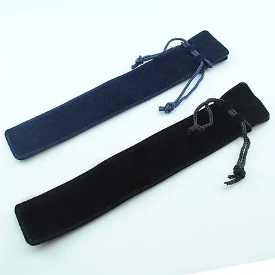 6X Velvet Pen Pouches 3 Black 3 Dark Blue - Image 1 of 4