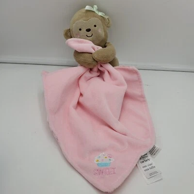 Child Of Mine Carters Monkey Sweet Baby Girl Security Blanket Lovey Cupcake - Image 1 of 4