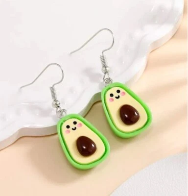 Lindos pendientes de moda de fruta de aguacate Foto 1 de 2