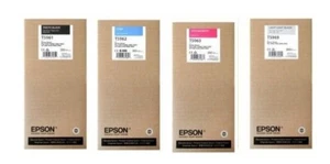 4 Genuine Factory Sealed Epson T5961 T5962 T5963 T5969 Inkjets 2019-2022 - Picture 1 of 1