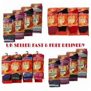 Ladies Thermal Extra Warm Double Heat Insulated Soft Socks 1.6 TOG 4-7 Girls New - Picture 1 of 25