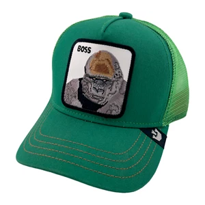 Goorin Bros Shot Caller Boss Gorilla Farm Green Mesh Back Trucker Snapback KIDS - Picture 1 of 5