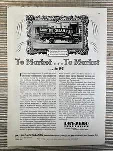 Dry Zero Insulation Refrigerated Truck Fairy Ice Cream 1937 Vintage Print Ad - Picture 1 of 1