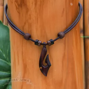 Lederkette Surferkette Halskette Halsband Maori Neuseeland Damen Herrenhalskette - Bild 1 von 6