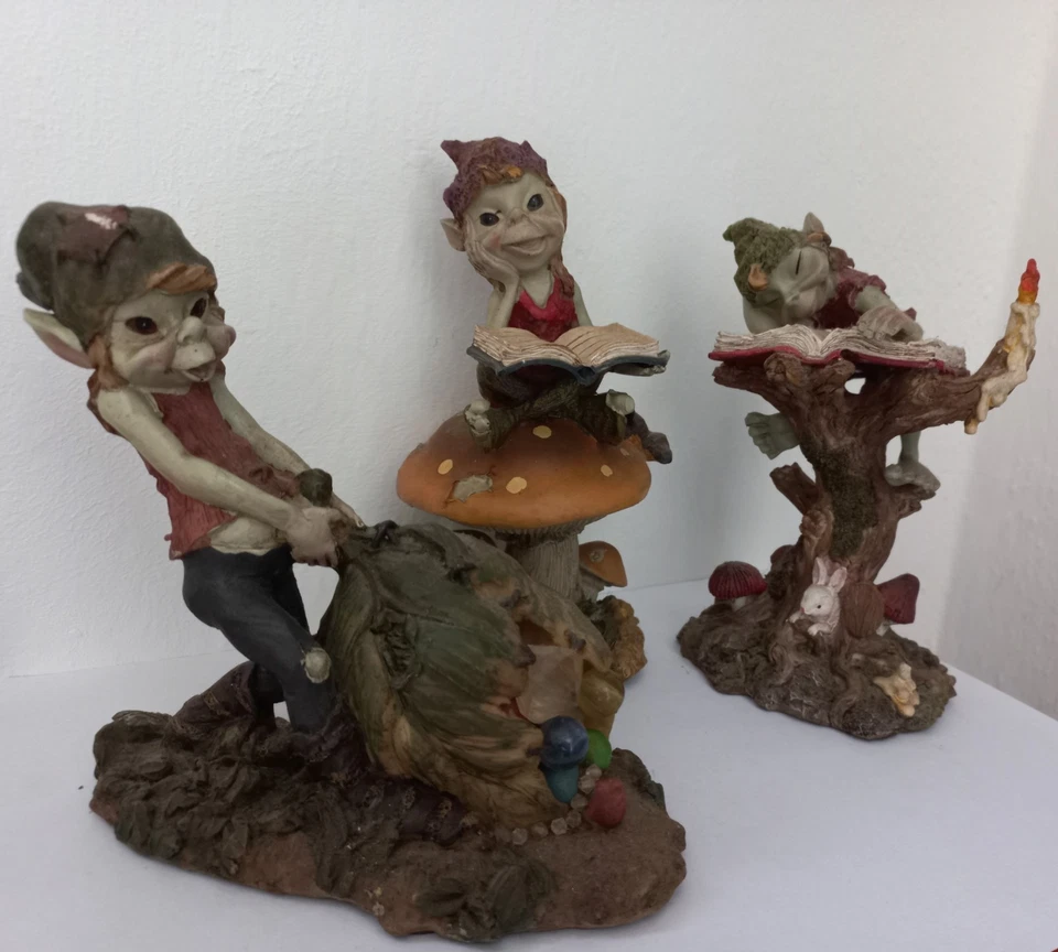 PIXIES DA COLLEZIONE ELFI FOLLETTI PORTA FORTUNA soprammobili - Immagine 1 di 1