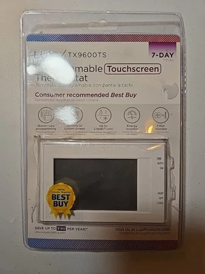 Lux TX9600TS Touchscreen Programmable Thermostat - White✅ - Image 1 of 2