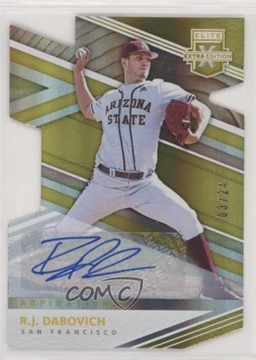 2020 Panini Elite Extra Edition /24 RJ Dabovich #121 Auto - Image 1 of 2