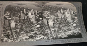 Downtown Detroit Skyscrapers from an Airplane  Stereoview #20 - Picture 1 of 3