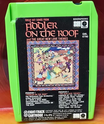 Various: Fiddler on the Roof & Great Love Themes Quadraphonic Quad 8 Track Tape - Image 1 of 4