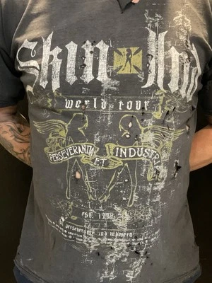Camiseta grande vintage de hombre Skin Industries RARA (Washed Infinity) Foto 1 de 4