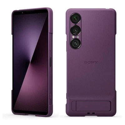 Sony Xperia 1 VII Estilo Cubierta con Soporte Orquídea Púrpura XQZ-CBFS Estuche Genuino Japonés Foto 1 de 4