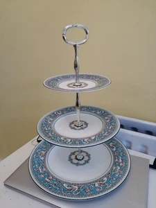 Wedgwood FLORENTINE TURQUOISE three tier cake stand - Picture 1 of 1