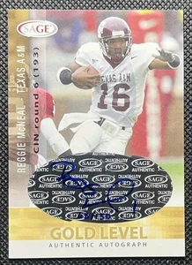Sage Auto Gold Level 2006/150 Reggie McNeal #A33 Rookie Auto RC - Imagen 1 de 2