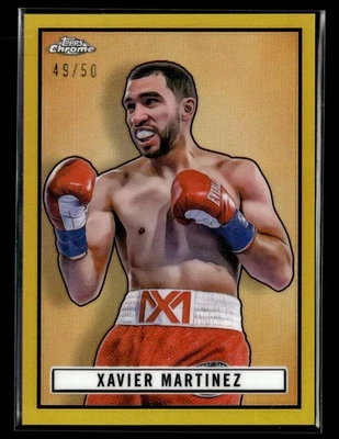 2024 Topps cromo boxeo Xavier Martínez 1951 ringside refractor de oro/50 ZK9908 Foto 1 de 2