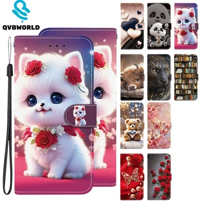 QVBWORLD Leather Wallet Case for OPPO Reno 13F 13 12 11 10 9 8 7 Pro Flip Phone Cover