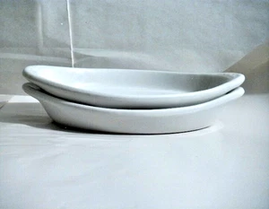 PAIR NEW H F COORS CHINA CHEFSWARE 74H OVAL PERSONAL SERVICE DISHES 8-1/4" LONG - Picture 1 of 6