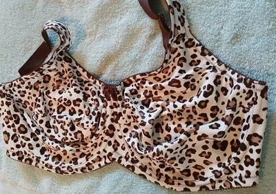 Sutiã feminino Cabernet estampa de leopardo 42DD - Imagem 1 de 2