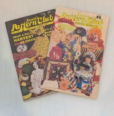 Lote de 35 Annies Pattern Club Newsletter Crochet Armario Revista De Colección Años 80 Foto 1 de 4