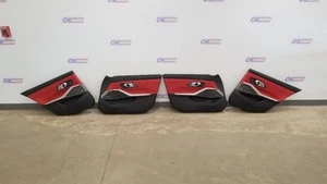 23 BMW M3 G80 INTERIOR DOOR TRIM PANEL SET FRONT AND REAR RED AND BLACK - Picture 1 of 12