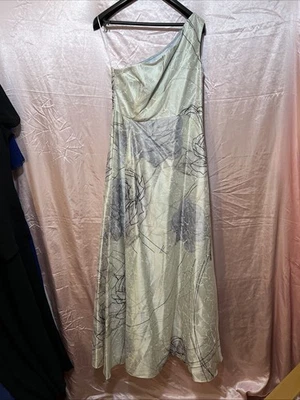 Vestido de baile Kay Unger NY para mujer de un hombro, largo, talla 12 para graduación Foto 1 de 4