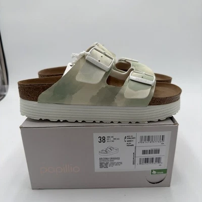 Papillio by Birkenstock Damen Arizona Flex Plateau Birko-Flor Sandalen 38 Neu mit Karton - Bild 1 von 4