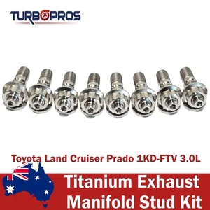 Titanium Exhaust Manifold Stud Kit For Toyota Land Cruiser Prado 1KD-FTV 3.0L - Picture 1 of 5