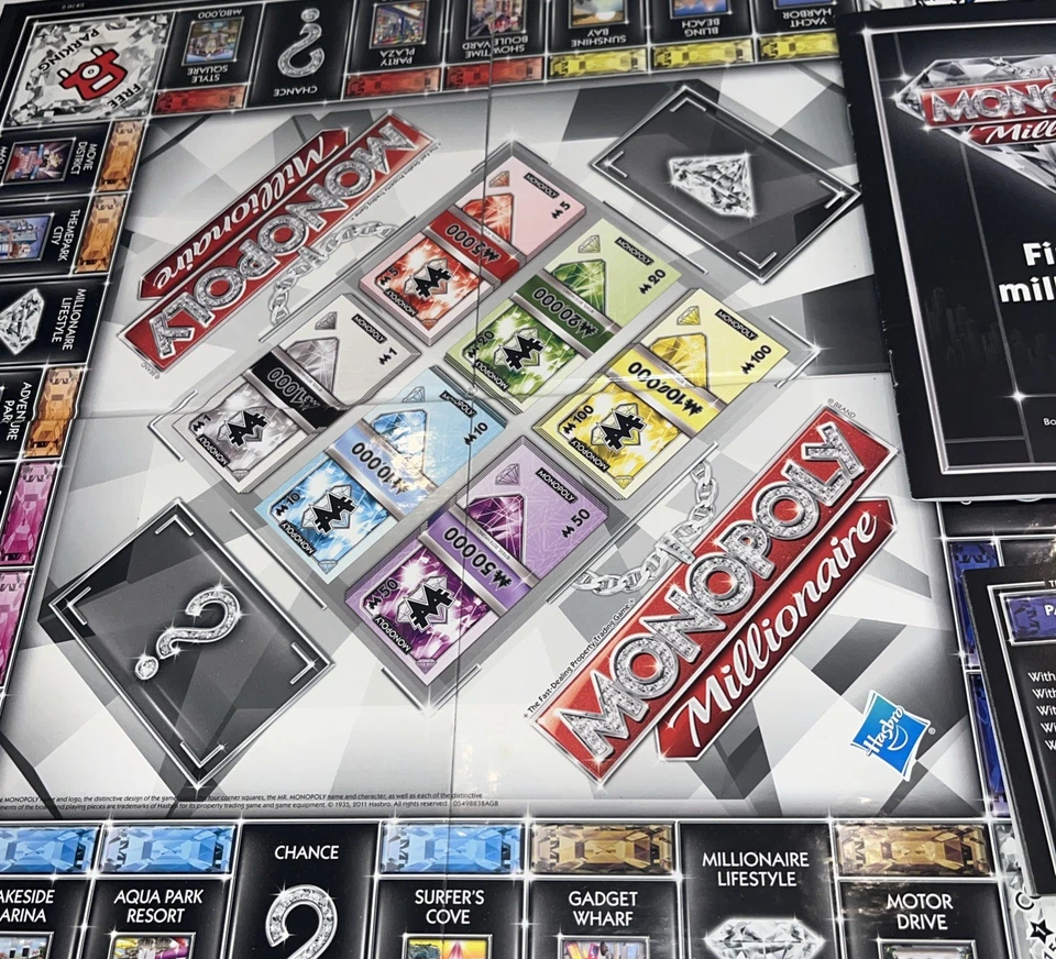 Monopoly Millionaire Edition 2012 piezas de repuesto tablero de títulos de mudanzas Foto 1 de 2