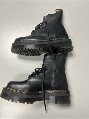 Dr. Martens Jadon Platform Leather Boots, Black Size 9 Women - Image 1 of 4