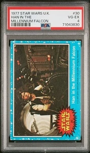 1977 Topps Star Wars UK Edition Han in the Millenium Falcon #30 PSA 4 Rare! - Picture 1 of 2
