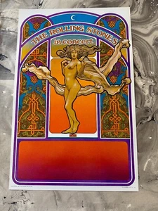 1969 Rolling Stones Orig Concert Poster David Byrd Altamont Tour EXC NM - Picture 1 of 6