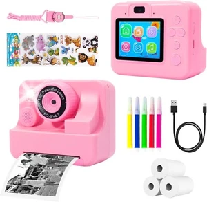Kids Camera 2.4'' 1080P HD Instant Print Digital Camera Photo Creator, 32GB,Purp - Picture 1 of 7