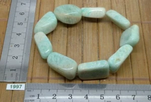 Bracelet AMAZONITE pierre roulée naturelle - import USA - reiki lithotherapie - Imagen 1 de 2