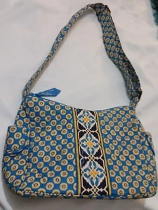 Vera Bradley Rivera Blue Crossbody Purse Bag great Condition 18" Clean  - Picture 1 of 6
