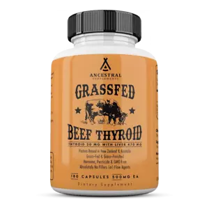 Tiroides alimentada con pasto con hígado 500 mg alimentada con pasto/sin hormonas/sin OGM 180 cápsulas - Imagen 1 de 2
