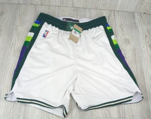 Milwaukee Bucks Nike 2021/22 City Edition Swingman  Shorts  White 2XL NEW NBA - Picture 1 of 8