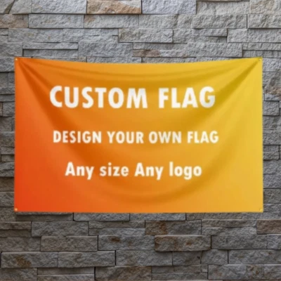 CUSTOM PRINTED PERSONALISED Flag | Christmas Banner | ANY DESIGN-Free | ANY SIZE - Image 1 of 4
