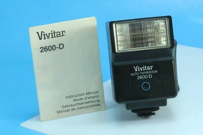 Vintage Vivitar Auto Thyristor 2600-D Flash With Instructions. - Image 1 of 4