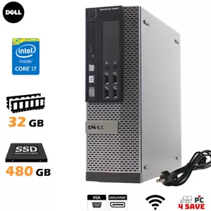 Dell OptiPlex 9020 Desktop PC i7-4770 CPU / 32GB Speicher / 480GB SSD WLAN OHNE COA - Bild 1 von 10