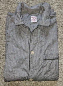 Brooks Brothers 1818 Gray Button Up Long Sleeve Pajama Shirt Men's Size XL - Picture 1 of 7