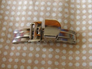 POUR BRACELET DE 12 mm BOUCLE DEPLOYANTE PAPILLON ACIER de 10 mm - Picture 1 of 5