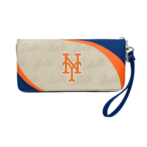 New York Mets MLB Women's Curve Zip Organizer Wallet / Purse Cover
