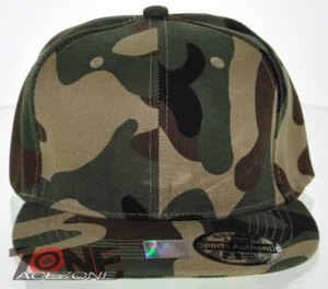 NEW! FLAT BILL SNAPBACK BALL SPORT CAP HAT ALL CAMO - Picture 1 of 4
