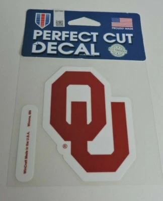 Oklahoma Sooners Win Craft 4" x 4" Color Perfect Cut Decal - Image 1 of 2