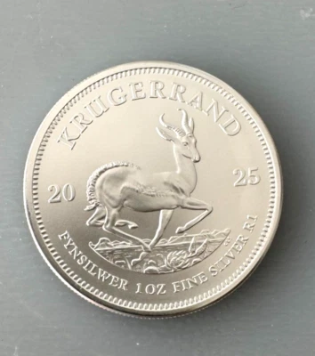 Silver 2025 South Africa Silver Krugerrand 1 oz 1 Rand coin - Image 1 of 4