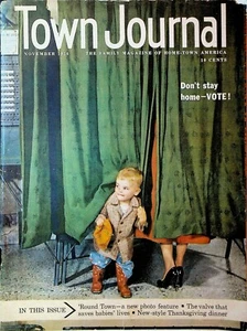 Town Journal Magazine November 1956 US Navy Stamp Collecting - Imagen 1 de 5