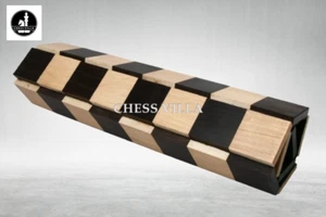 Tablero de ajedrez de viaje serie plegable/rodante en madera de arce y ébano - cuadrado de 40 mm - Imagen 1 de 7