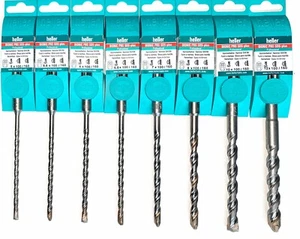 HELLER SDS PLUS PUNTE TRAPANO MURATURA 5mm 5,5mm 6mm 6,5mm 7mm 8mm 10mm 12mm martello - Foto 1 di 3