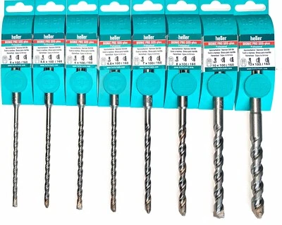 HELLER SDS PLUS Masonry Drill Bit 5mm 5.5mm 6mm 6.5mm 7mm 8mm 10mm 12mm Hammer