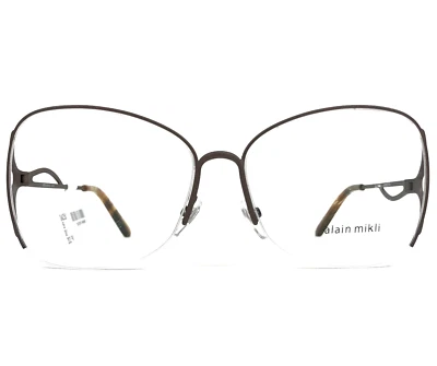 Alain Mikli Eyeglasses Frames A02501 001 Sepia Brown Oversized 59-16-135 - Image 1 of 4